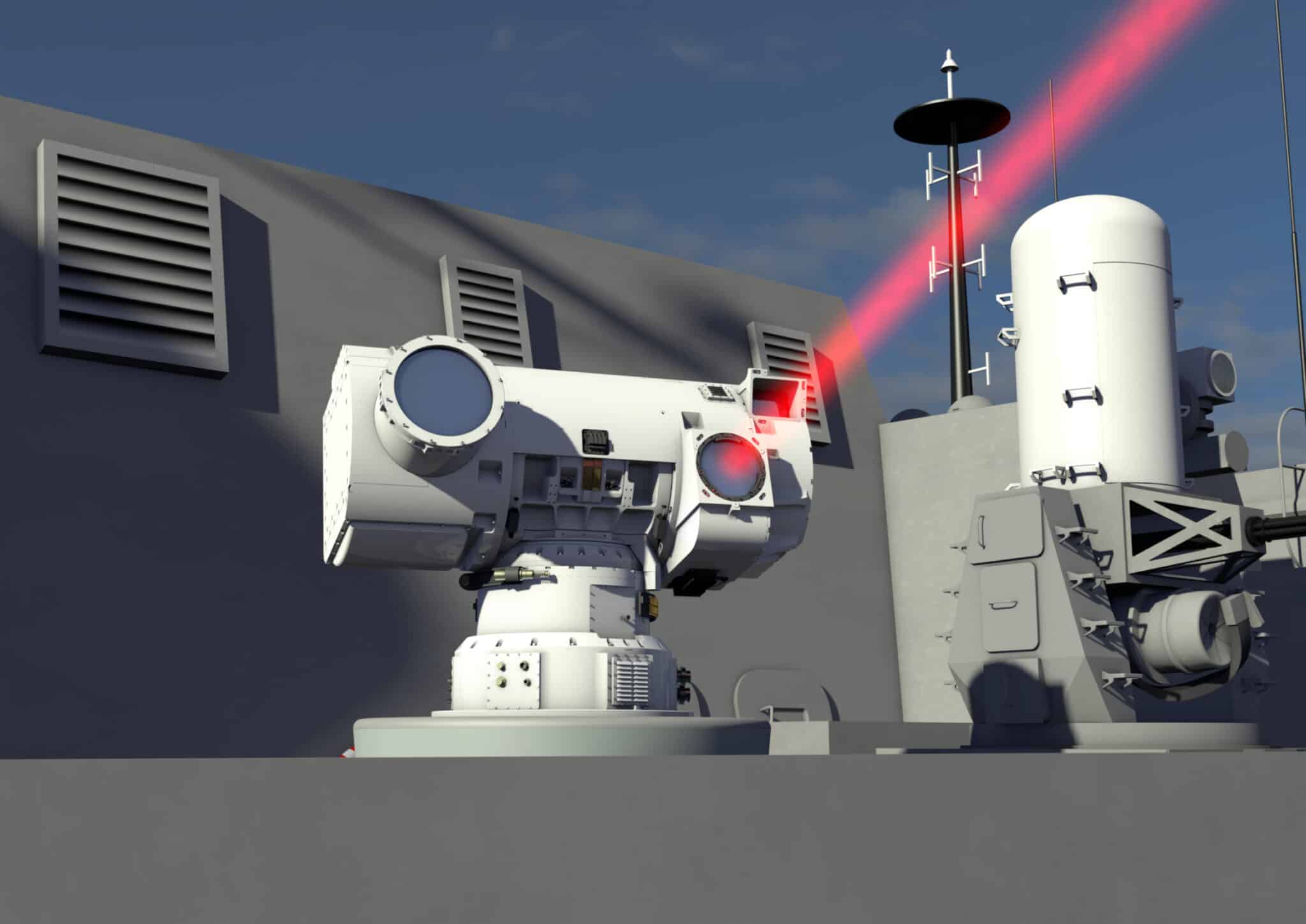 Drakenvuur Illustratie van het DragonFire laserwapen door Naval News