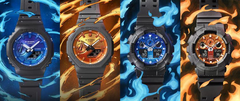 G-Shock Flame Inside horloge met blauw kleurverloop G-Shock Flame Inside horloge met blauw kleurverloop