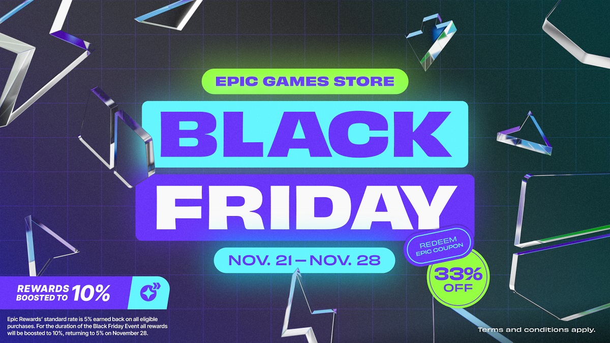 Epic Games Store nodigt uit voor Black Friday - gamers krijgen grote kortingen, meer cashback en een speciaal bonusprogramma Epic Games Store nodigt uit voor Black Friday - gamers krijgen grote kortingen, meer cashback en een speciaal bonusprogramma