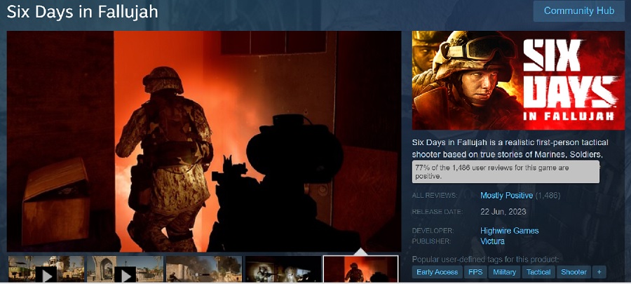 De schandalige shooter Six Days in Fallujah is nu verkrijgbaar op Steam. Gamers hebben de vroege versie van het spel geprezen, maar erkennen een aantal gebreken-2 De schandalige shooter Six Days in Fallujah is nu verkrijgbaar op Steam. Gamers hebben de vroege versie van het spel geprezen, maar erkennen een aantal gebreken-2