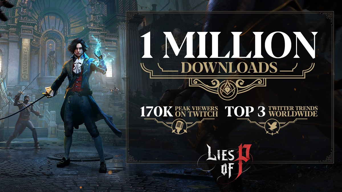 Het is een succes! Meer dan een miljoen gamers hebben een demo gedownload van het ambitieuze actiespel Lies of P. Het spel wordt druk besproken op Twitter en bekeken op Twitch. Het is een succes! Meer dan een miljoen gamers hebben een demo gedownload van het ambitieuze actiespel Lies of P. Het spel wordt druk besproken op Twitter en bekeken op Twitch.