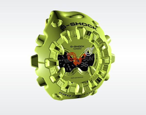G-Shock GA-V01 in limoen groene kleur G-Shock GA-V01 in limoen groene kleur