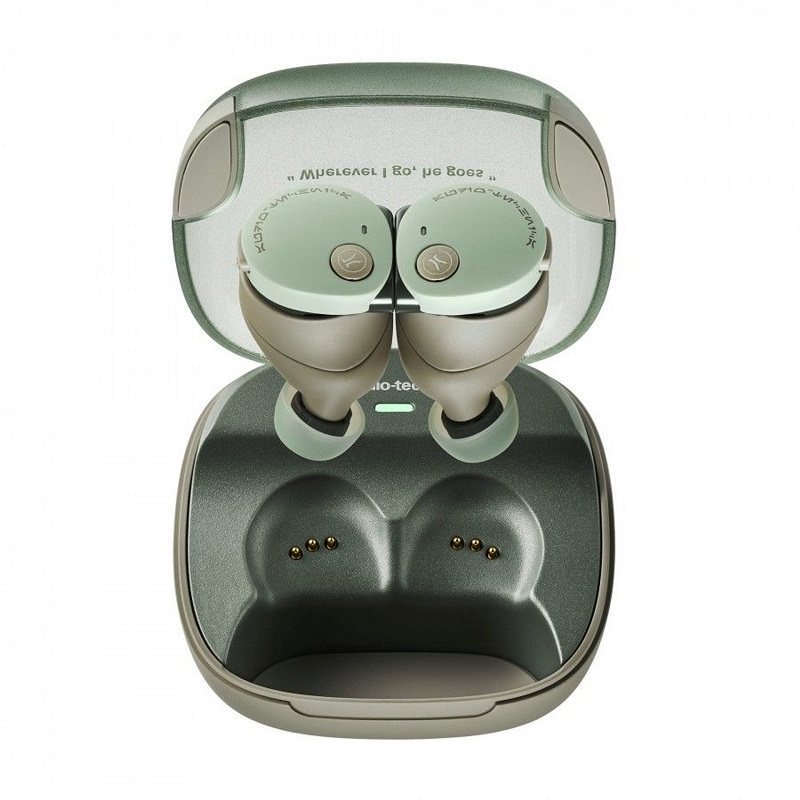 Grogou' hoofdtelefoon met een groene tint. Grogou' hoofdtelefoon met een groene tint.