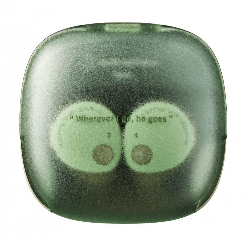Grogou' hoofdtelefoon met een groene tint. Grogou' hoofdtelefoon met een groene tint.