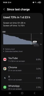 Batterijduur Galaxy A56. Afbeelding