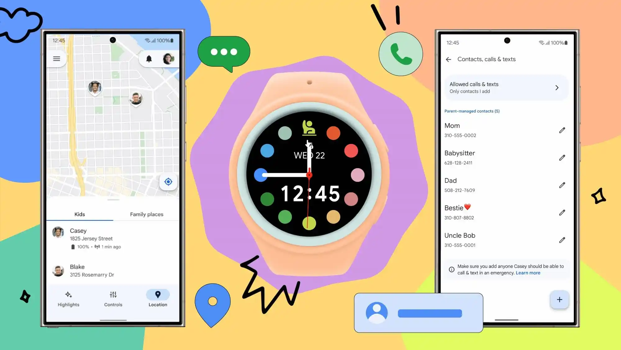 Galaxy horloge voor kinderen Familielink 3 Galaxy horloge voor kinderen Familielink 3