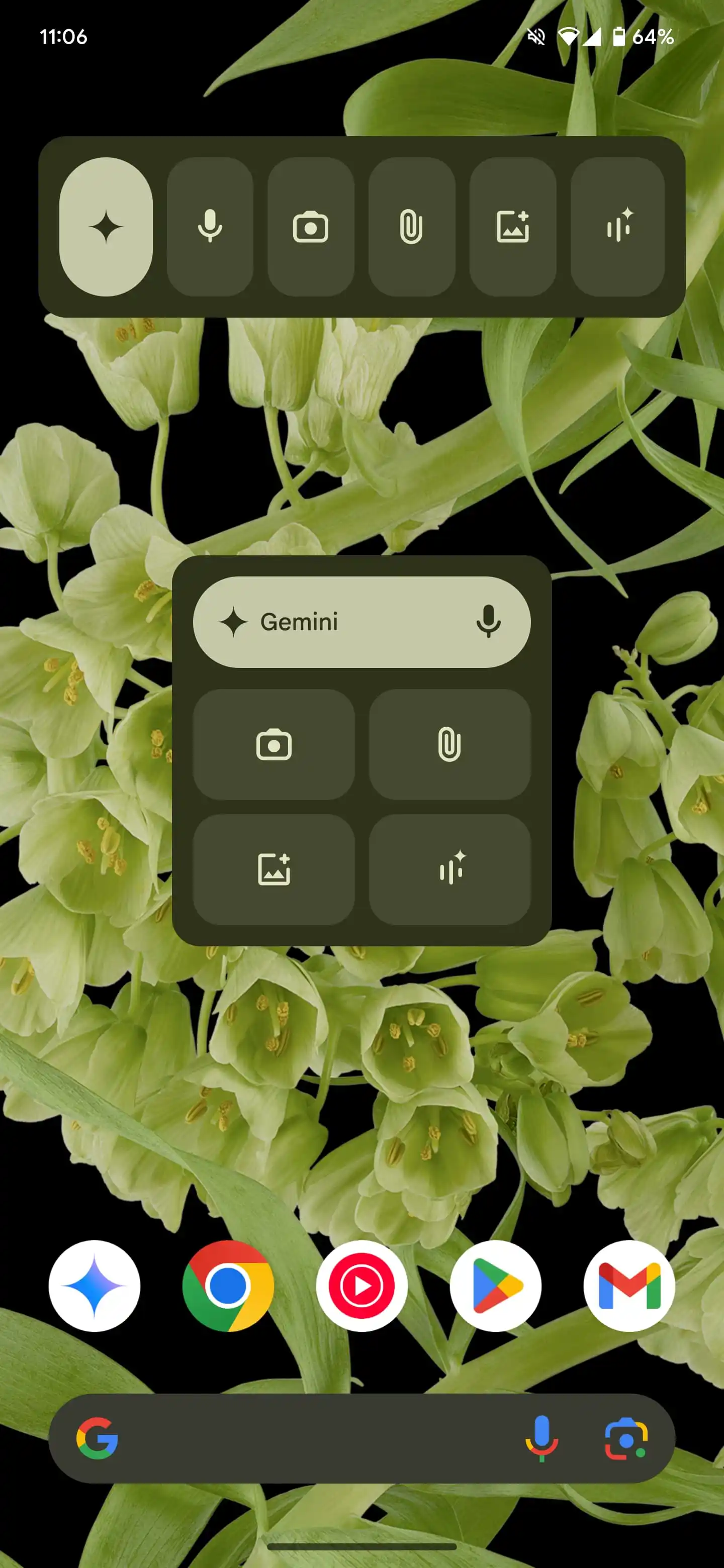 Gemini-widget voor Android, compacte grootte Gemini-widget voor Android, compacte grootte