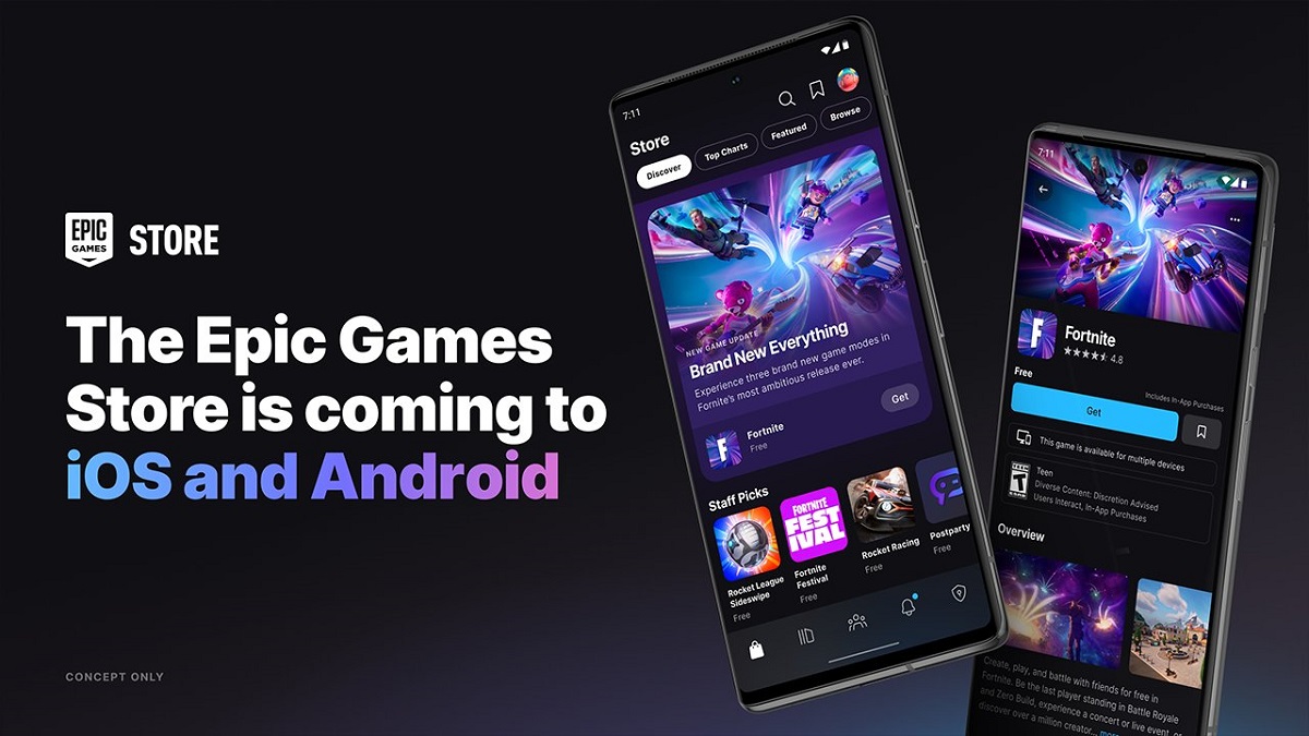 In 2024 komt de Epic Games Store uit op iOS en Android. De catalogus van de winkel zal niet alleen pc-games bevatten, maar ook mobiele apps In 2024 komt de Epic Games Store uit op iOS en Android. De catalogus van de winkel zal niet alleen pc-games bevatten, maar ook mobiele apps