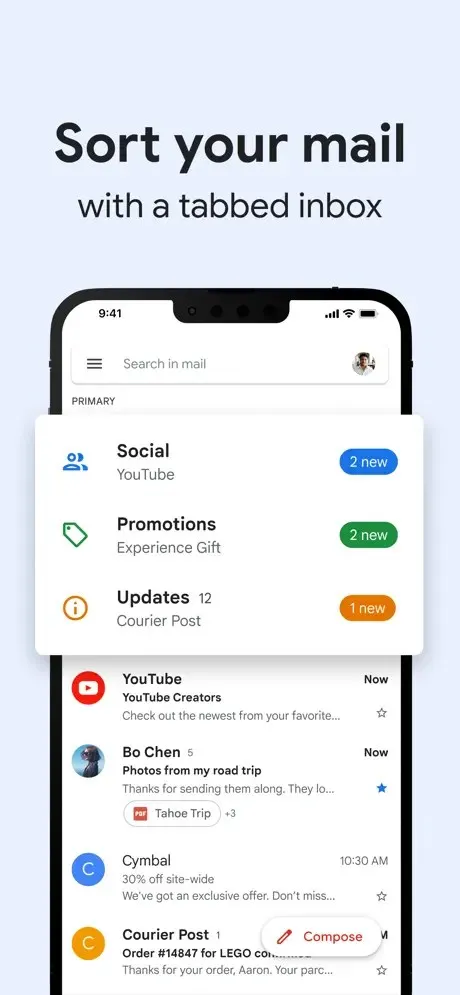 Oud Gmail ontwerp voor iOS Oud Gmail ontwerp voor iOS