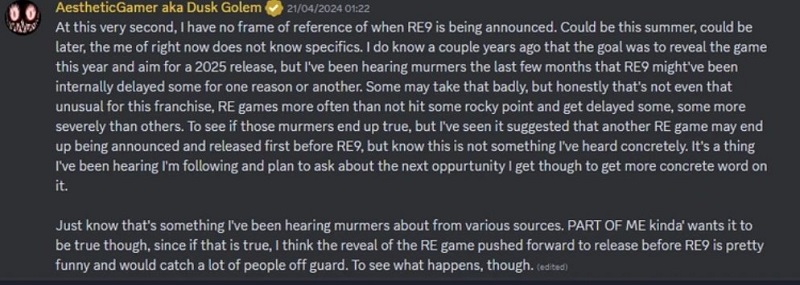 Insider: Resident Evil 9 release is misschien later dan Capcom had gepland, maar fans van de serie zullen niet zonder nieuwe games komen te zitten-2 Insider: Resident Evil 9 release is misschien later dan Capcom had gepland, maar fans van de serie zullen niet zonder nieuwe games komen te zitten-2