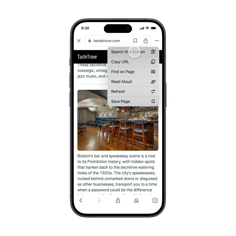 Google-app iOS Lens zoekscherm Google-app iOS Lens zoekscherm