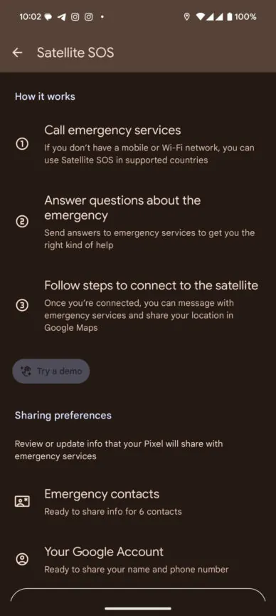 Google Pixel Satelliet SOS-functie Google Pixel Satelliet SOS-functie