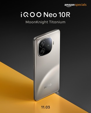 Smartphone iQOO Neo 10R in felblauwe kleur Smartphone iQOO Neo 10R in felblauwe kleur