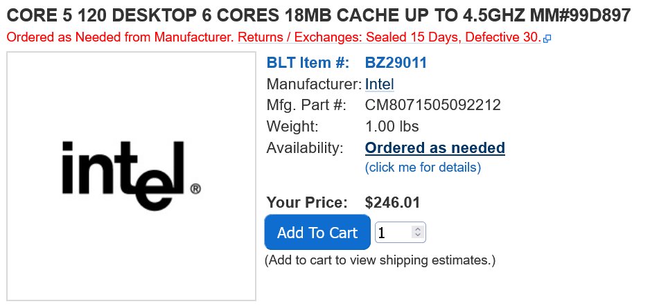 Intel Core 5 120 en 120F processors