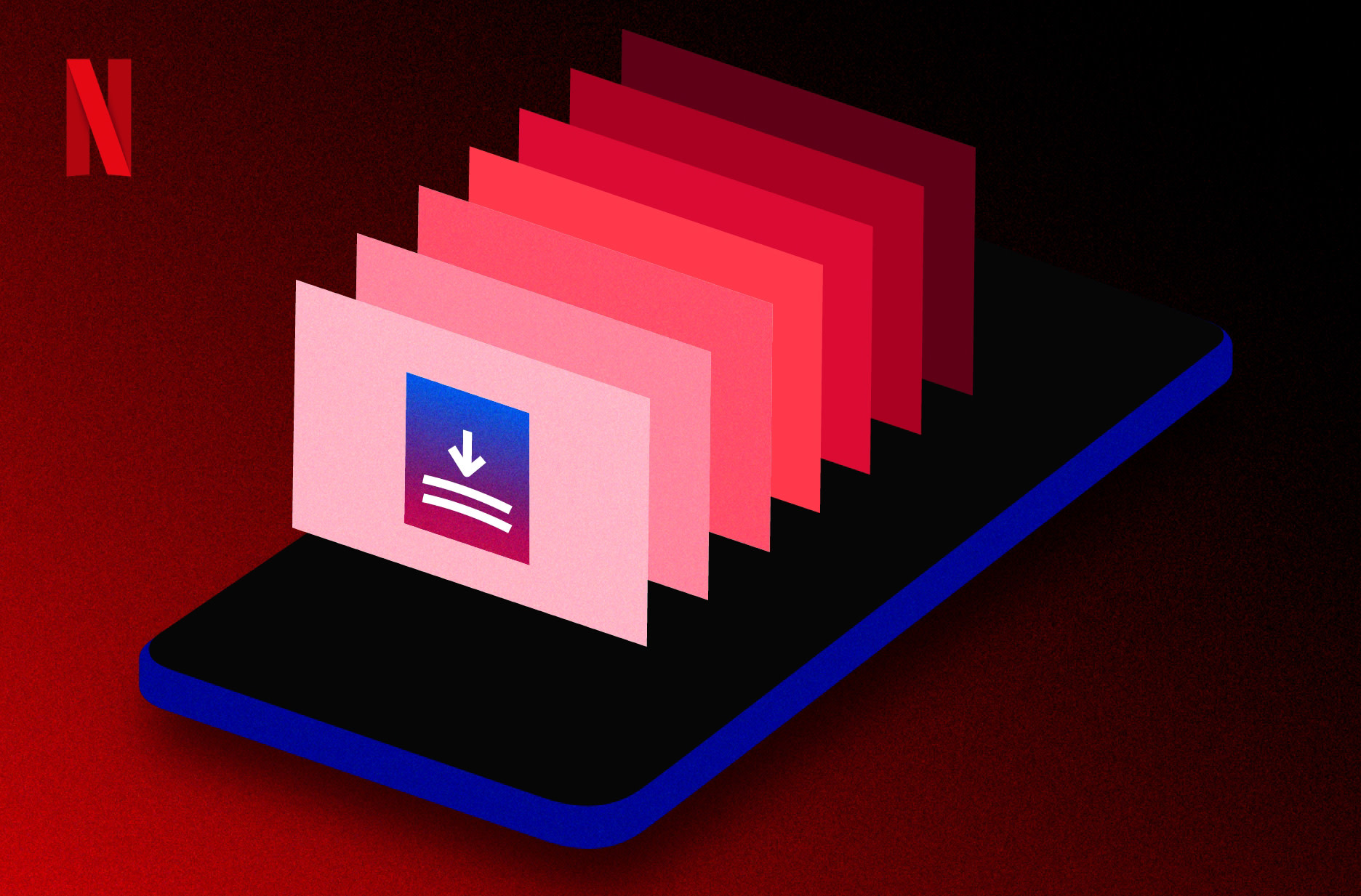 Seizoensdownloadknop in de Netflix-app Seizoensdownloadknop in de Netflix-app