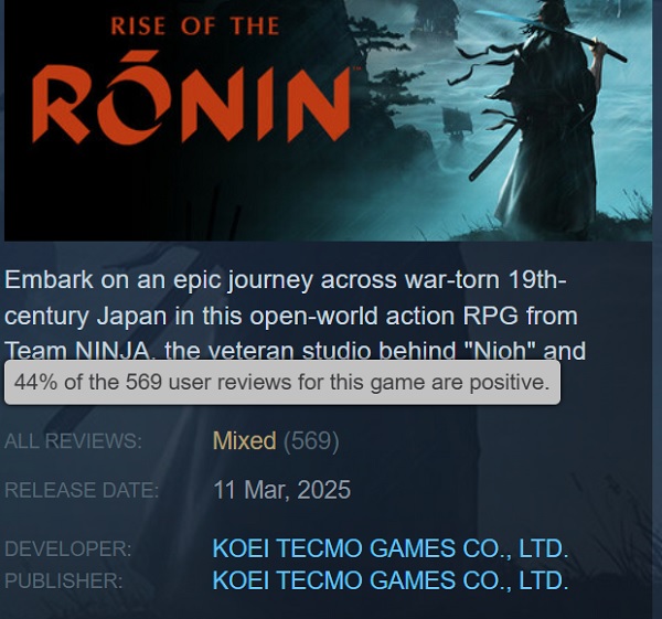 Screenshot van het actiespel Rise of the Ronin Screenshot van het actiespel Rise of the Ronin