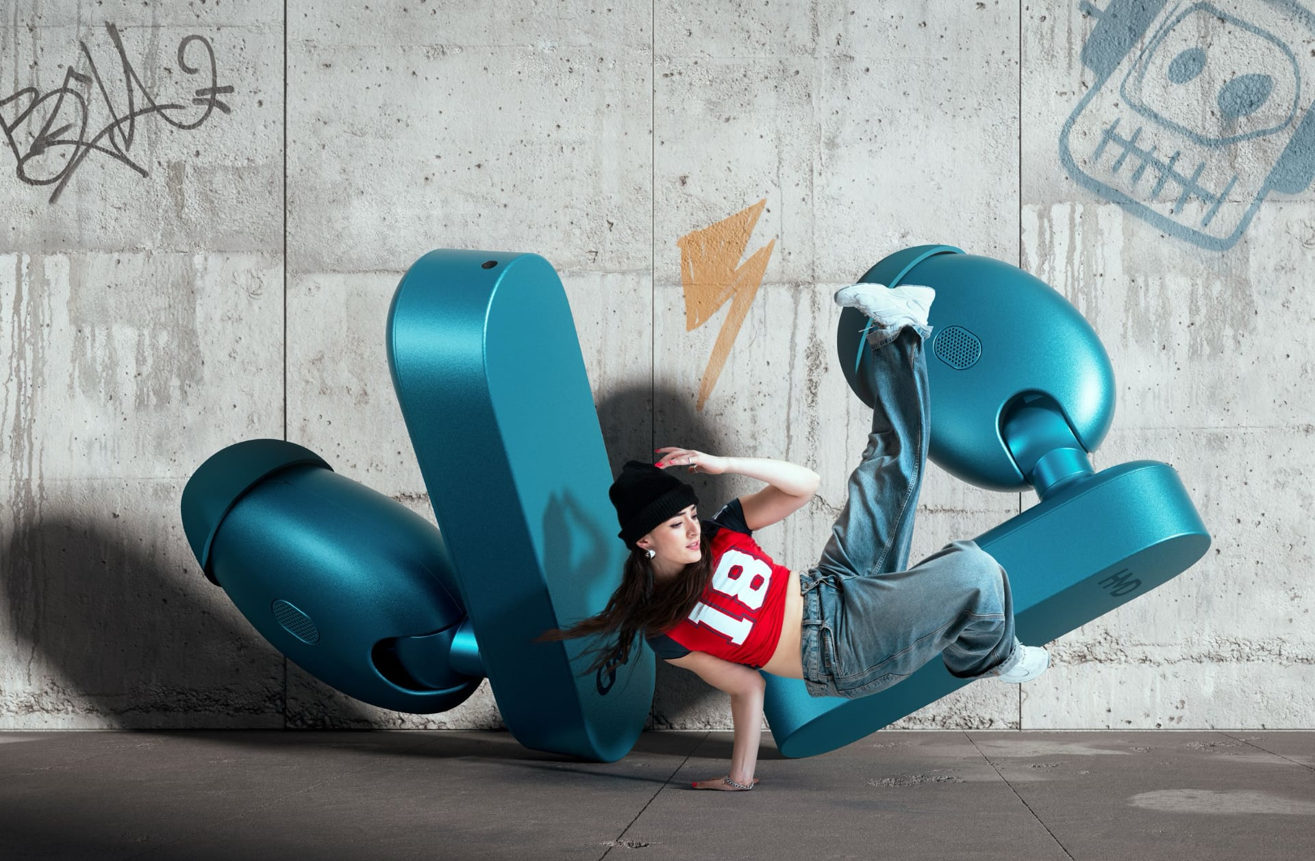 Promotionele afbeelding van HMD Amped Buds HMD Amped Buds - promotiebeeld