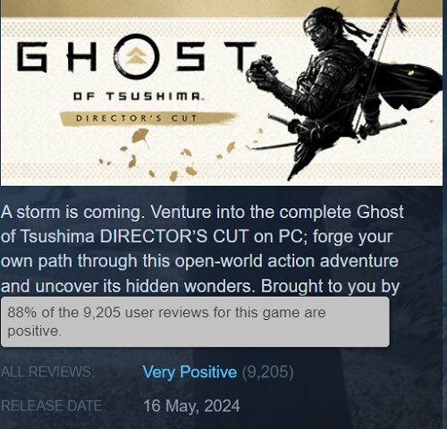 Ghost of Tsushima is Sony's succesvolste singleplayergame op Steam geworden en overtreft zelfs God of War (2018)-2 Ghost of Tsushima is Sony's succesvolste singleplayergame op Steam geworden en overtreft zelfs God of War (2018)-2