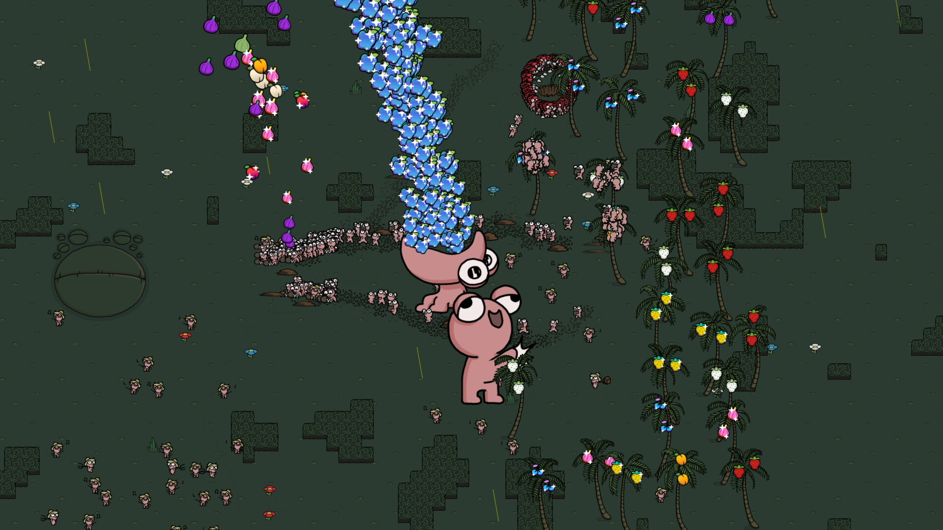 Screenshot van het spel Idle Colony, tuinieren Screenshot van het spel Idle Colony, tuinieren