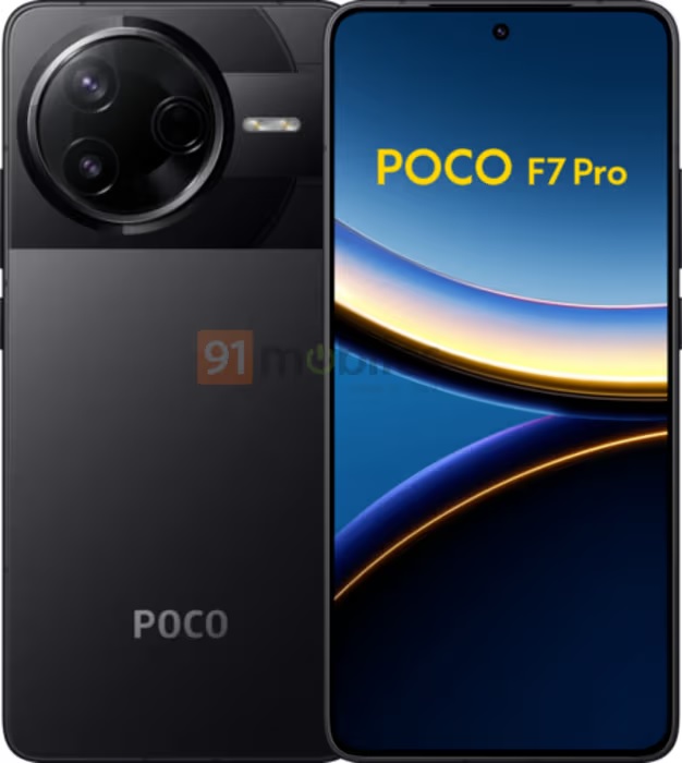 Poco F7 Pro in zilverkleur Poco F7 Pro in zilverkleur