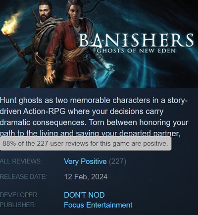 Geweldige recensies met minimale belangstelling: gamers geven hun mening over Banishers: Ghosts of New Eden-2 Geweldige recensies met minimale belangstelling: gamers geven hun mening over Banishers: Ghosts of New Eden-2