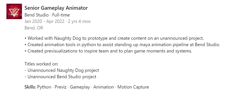 De ontwikkelaars van Days Gone en de makers van The Last of Us werken mogelijk aan een gezamenlijk onaangekondigd project-2 De ontwikkelaars van Days Gone en de makers van The Last of Us werken mogelijk aan een gezamenlijk onaangekondigd project-2