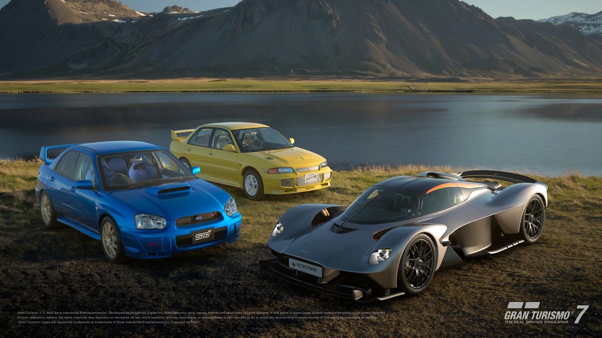 De ontwikkelaars van Gran Turismo 7 hebben drie iconische auto's toegevoegd aan de game in een update van juni: de Aston Martin Valkyrie, Mitsubishi Lancer en Subaru Impreza, en veel nieuwe content De ontwikkelaars van Gran Turismo 7 hebben drie iconische auto's toegevoegd aan de game in een update van juni: de Aston Martin Valkyrie, Mitsubishi Lancer en Subaru Impreza, en veel nieuwe content