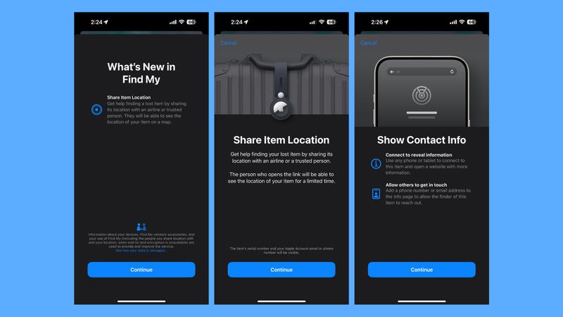 Locatie van item delen in iOS 18.2 Locatie van item delen in iOS 18.2