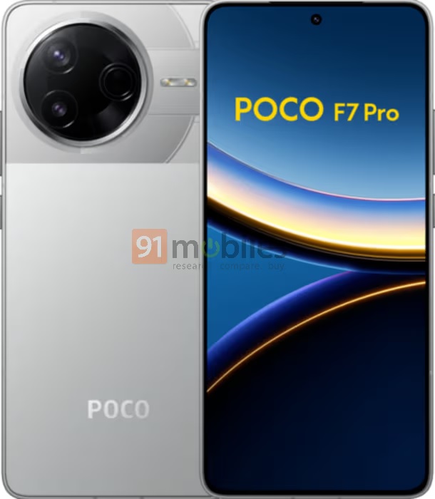 Poco F7 Pro in blauwe kleur Poco F7 Pro in blauwe kleur