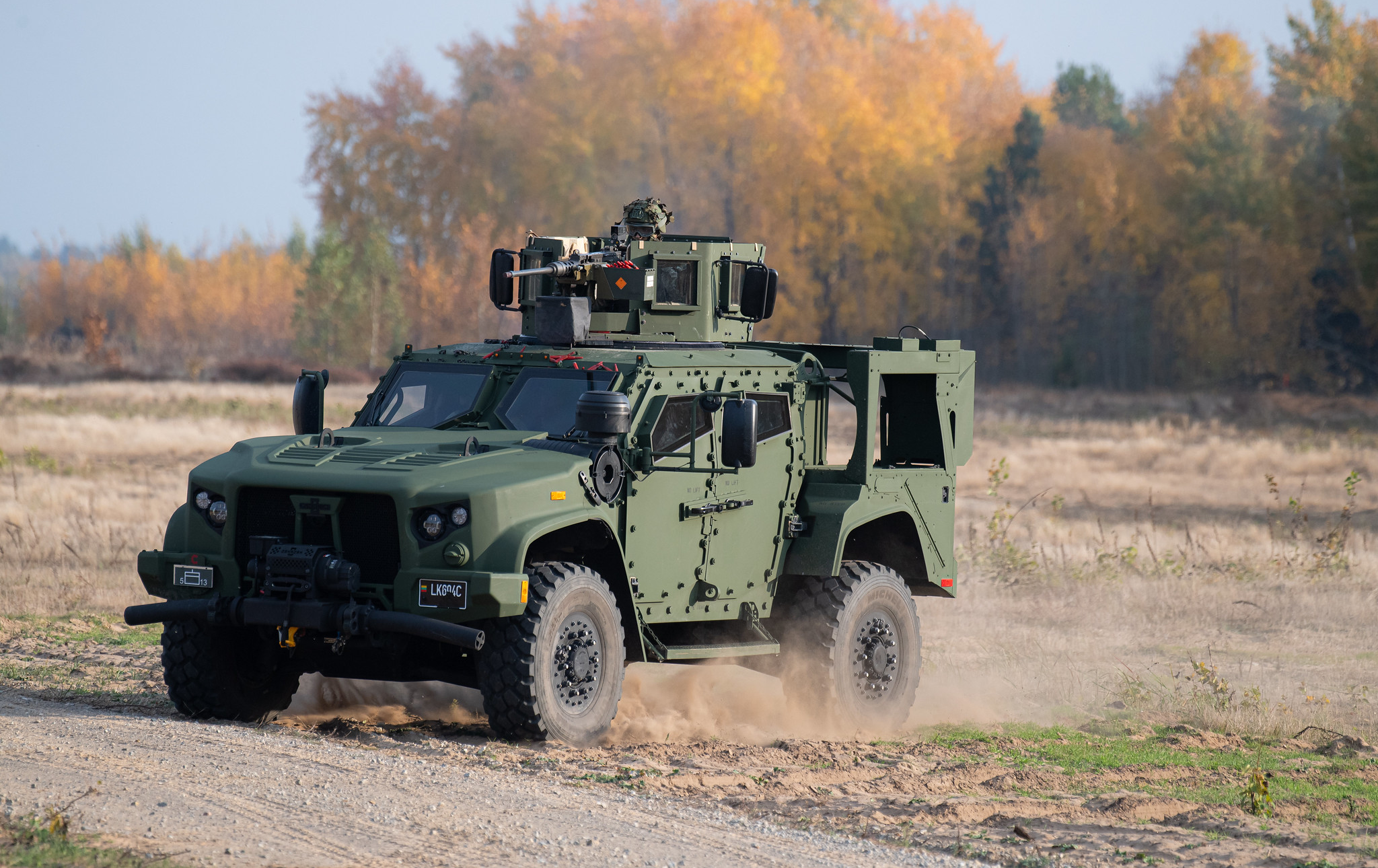 JLTV-pantservoertuig van de Litouwse Strijdkrachten JLTV-pantservoertuig van de Litouwse Strijdkrachten. Illustratie: Litouws ministerie van Defensie