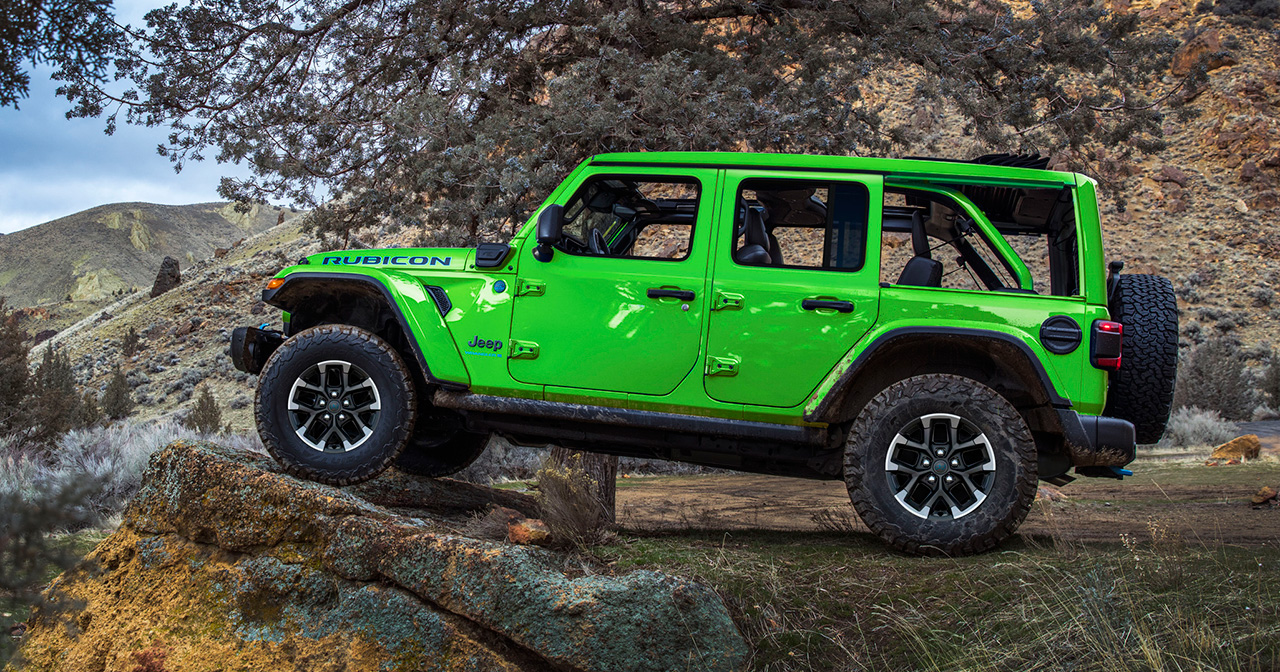 Jeep Wrangler in de kleur Mojito Green Jeep Wrangler in de kleur Mojito Green