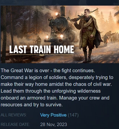 Critici en gamers hebben de Last Train Home-strategie warm onthaald: de game heeft uitstekende recensies en hoge scores-6 Critici en gamers hebben de Last Train Home-strategie warm onthaald: de game heeft uitstekende recensies en hoge scores-6