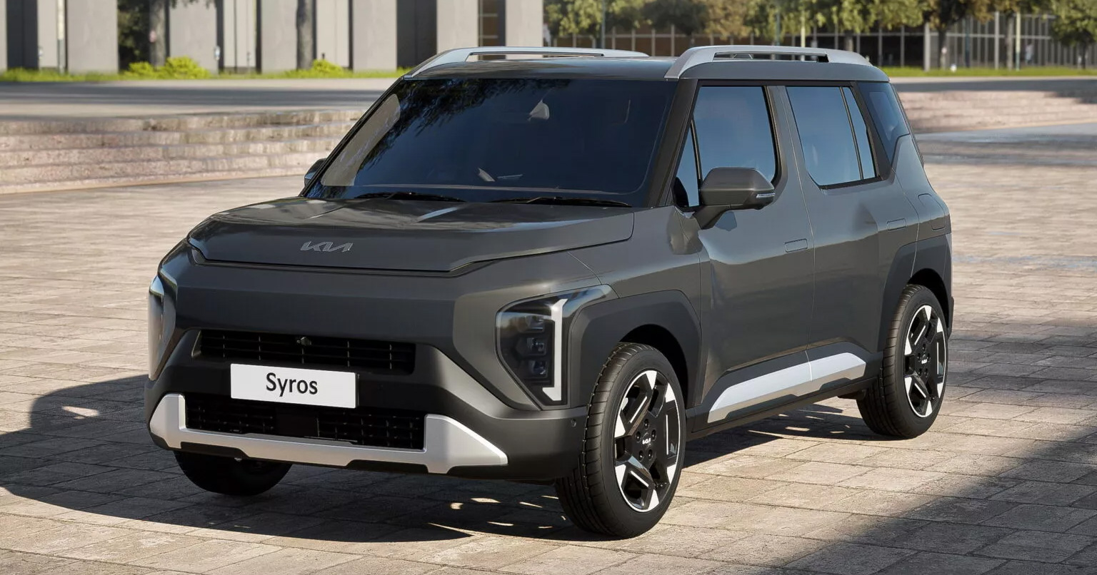 Kia Syros compacte crossover met een hoekig design Kia Syros compacte crossover met een hoekig design