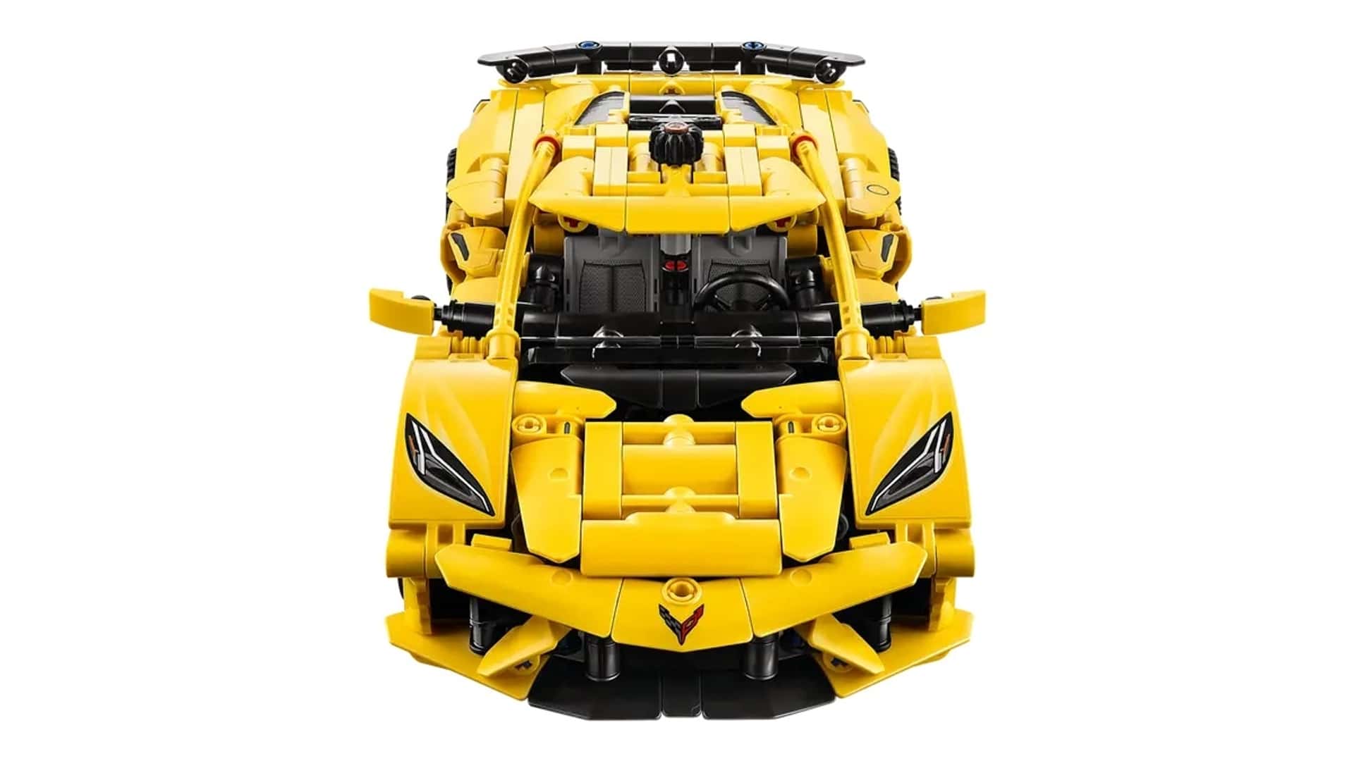 Lego Technic Corvette Stingray C8 model in zijaanzicht Lego Technic Corvette Stingray C8 model in zijaanzicht