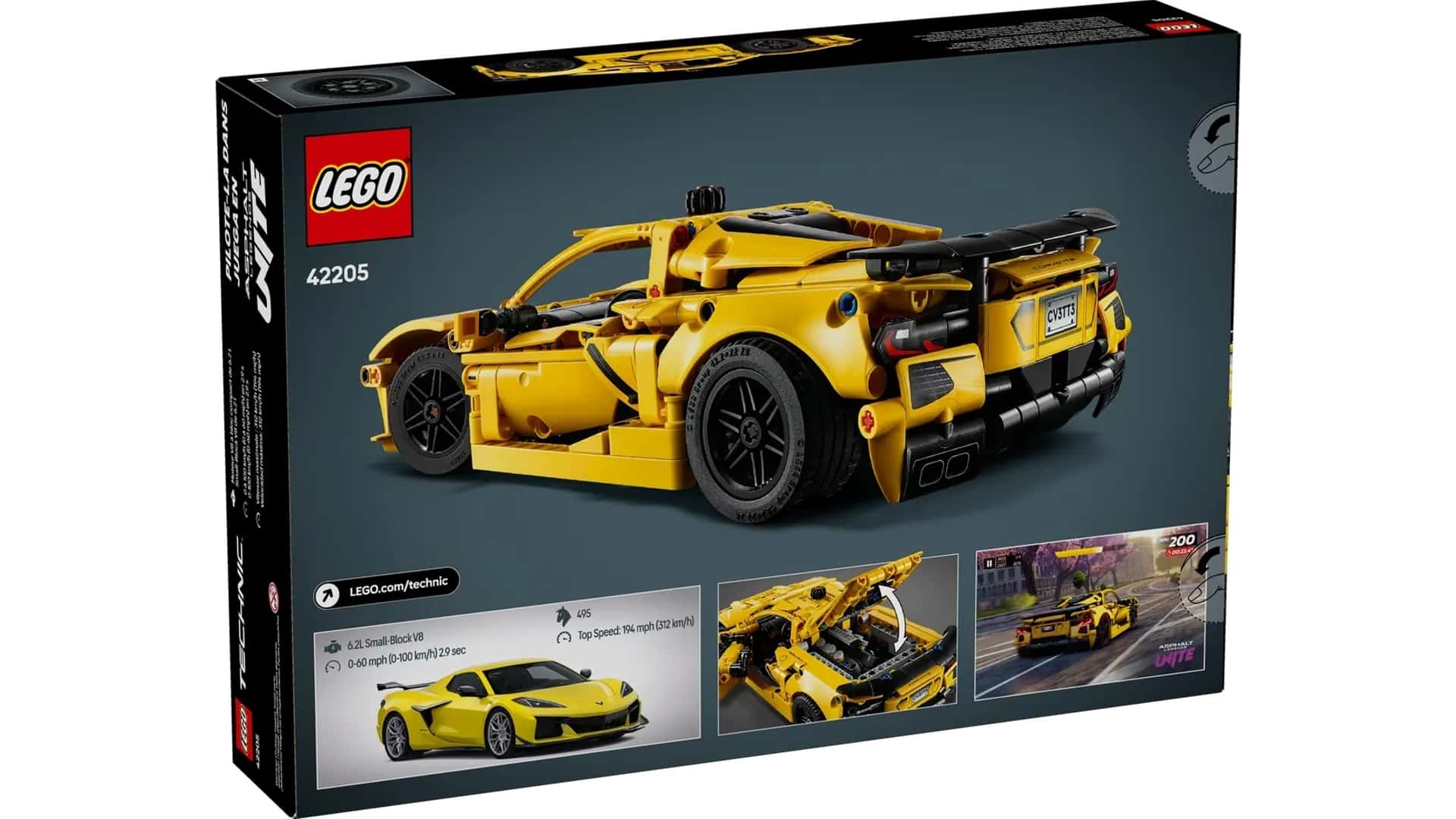 Compleet Lego Technic Corvette Stingray C8-model Compleet Lego Technic Corvette Stingray C8-model