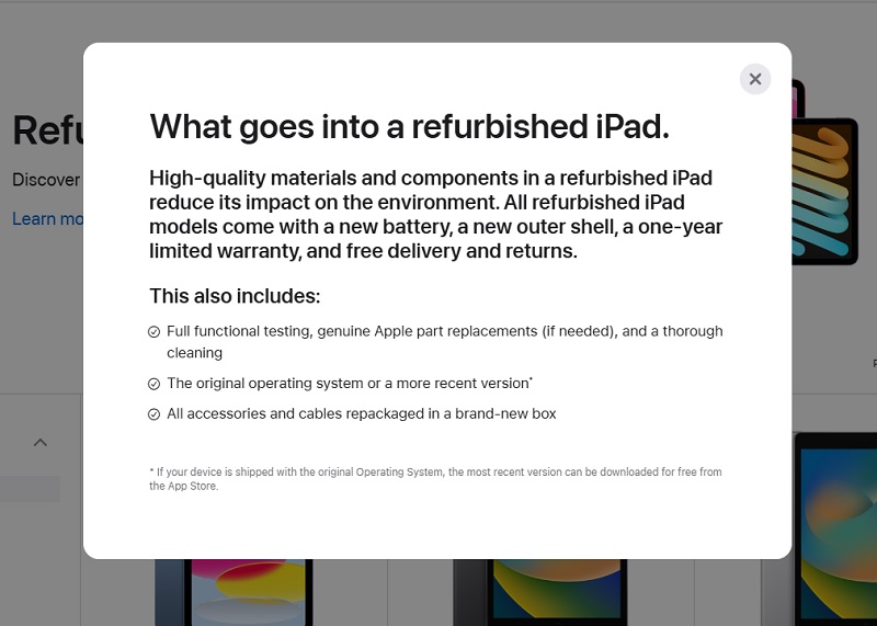 Een geweldige kans om geld te besparen: Apple is begonnen met de verkoop van refurbished iPad 10 tablets en garandeert de kwaliteit ervan-2 Een geweldige kans om geld te besparen: Apple is begonnen met de verkoop van refurbished iPad 10 tablets en garandeert de kwaliteit ervan-2