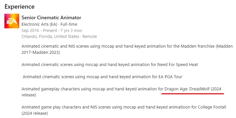 Een van de ontwikkelaars van Dragon Age: Dreadwolf heeft een releasedatum onthuld voor de langverwachte RPG: deze zou volgend jaar al uit kunnen komen.-2 Een van de ontwikkelaars van Dragon Age: Dreadwolf heeft een releasedatum onthuld voor de langverwachte RPG: deze zou volgend jaar al uit kunnen komen.-2
