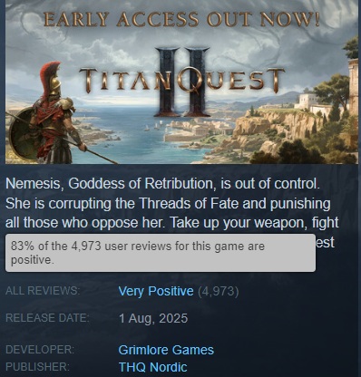 Een screenshot van Titan Quest II