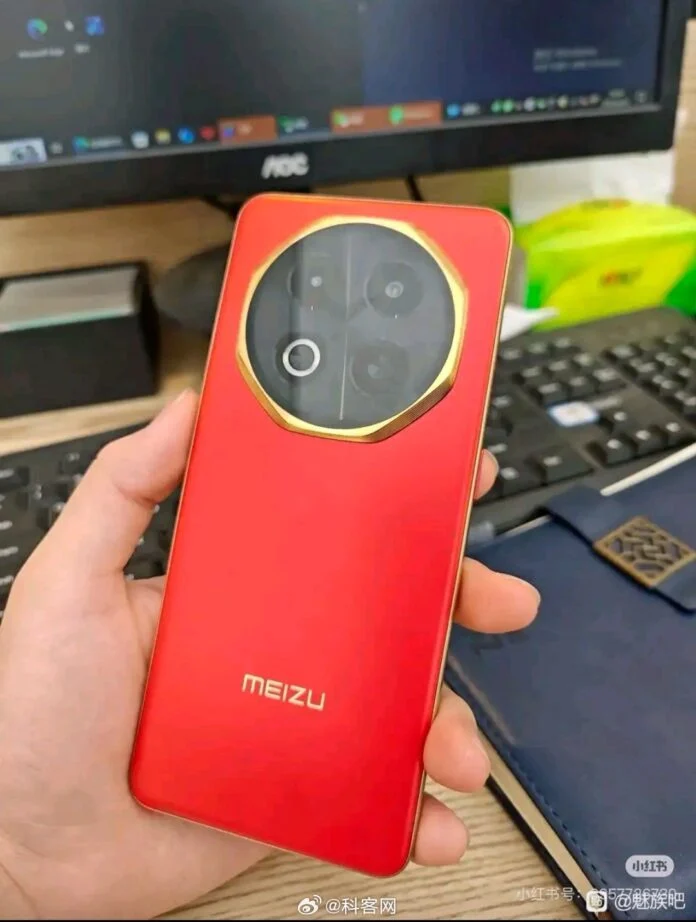 Gelekte foto van de achterzijde van de Meizu Note 16 smartphone