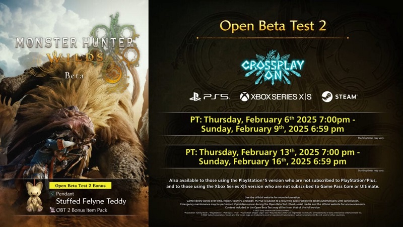 Testschema tweede bèta Monster Hunter Wilds Testschema tweede bèta Monster Hunter Wilds