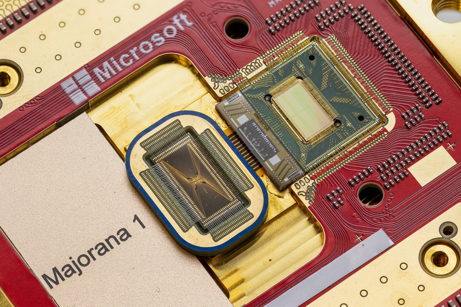 Majorana 1 kwantumcomputerchip Majorana 1 kwantumcomputerchip. Bron: Microsoft