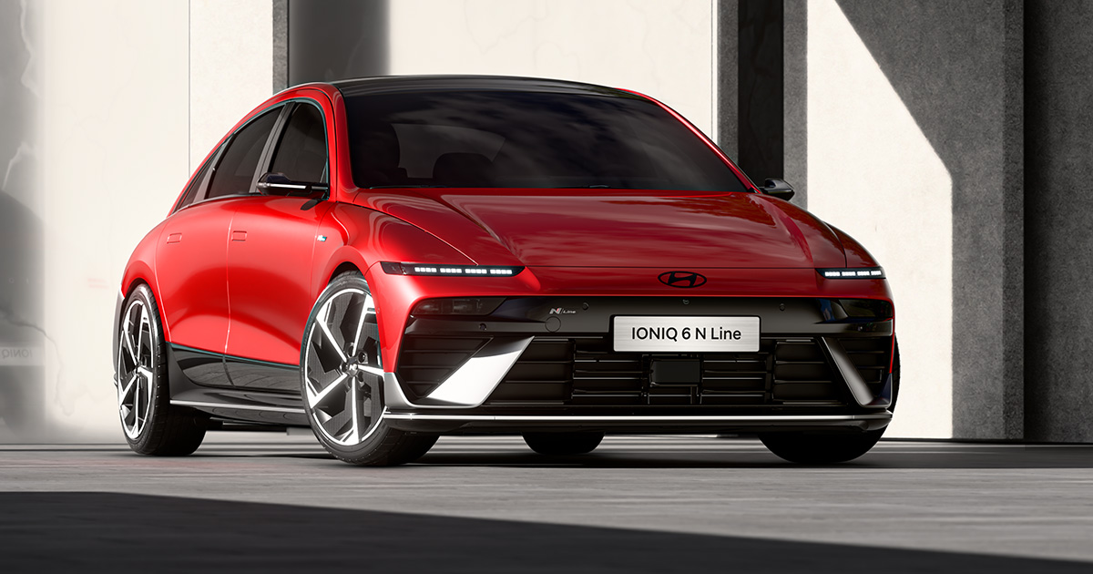 Rode Hyundai Ioniq 6 N Line Rode Hyundai Ioniq 6 N Line