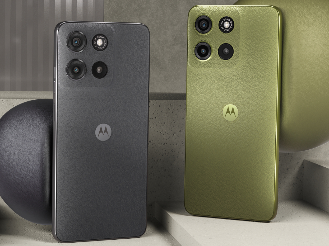 Moto G15 Power in de kleuren Gravity Grey en Iguana Green Moto G15 Power in de kleuren Gravity Grey en Iguana Green