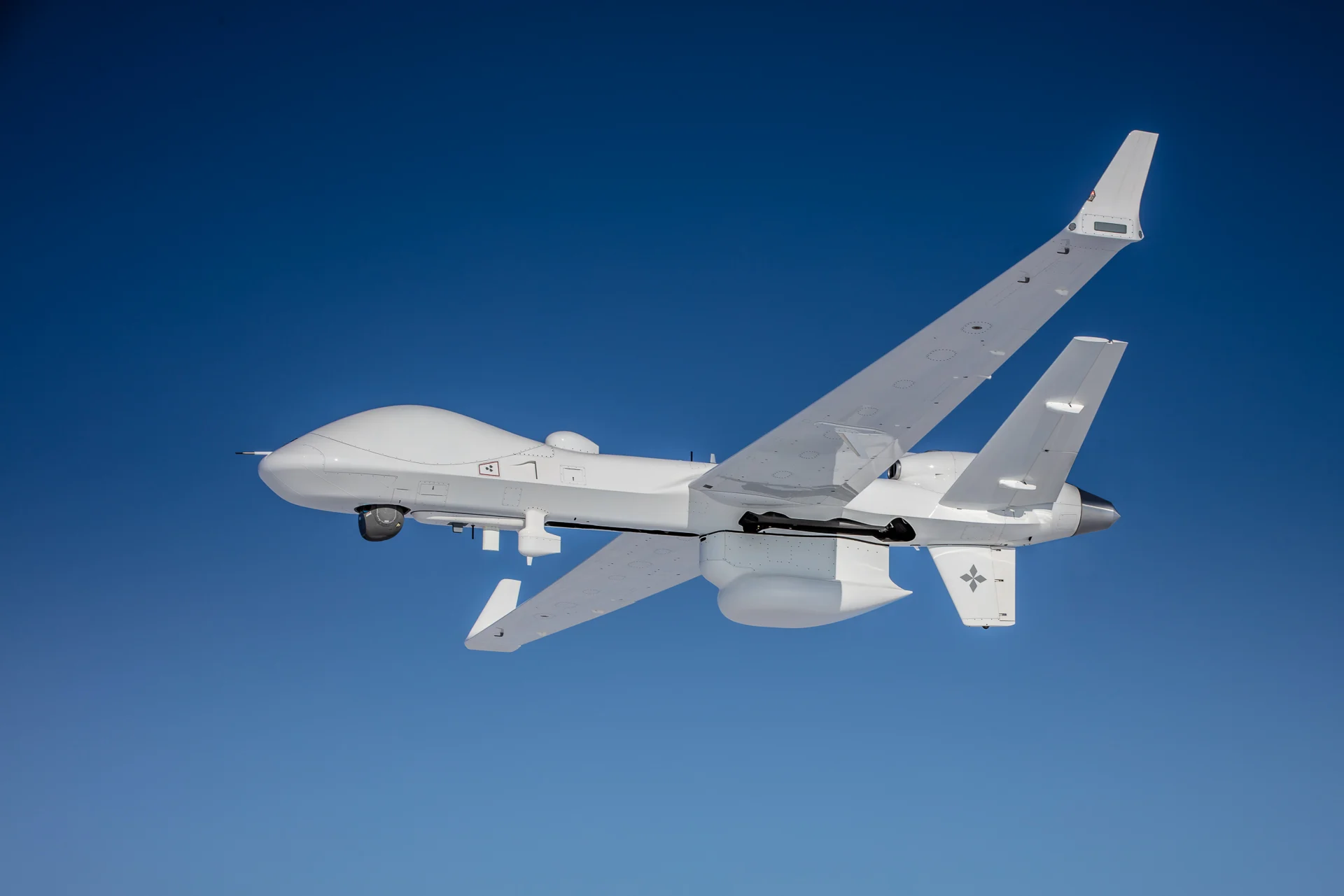 MQ-9B UAV tijdens een testvlucht MQ-9B UAV tijdens een testvlucht