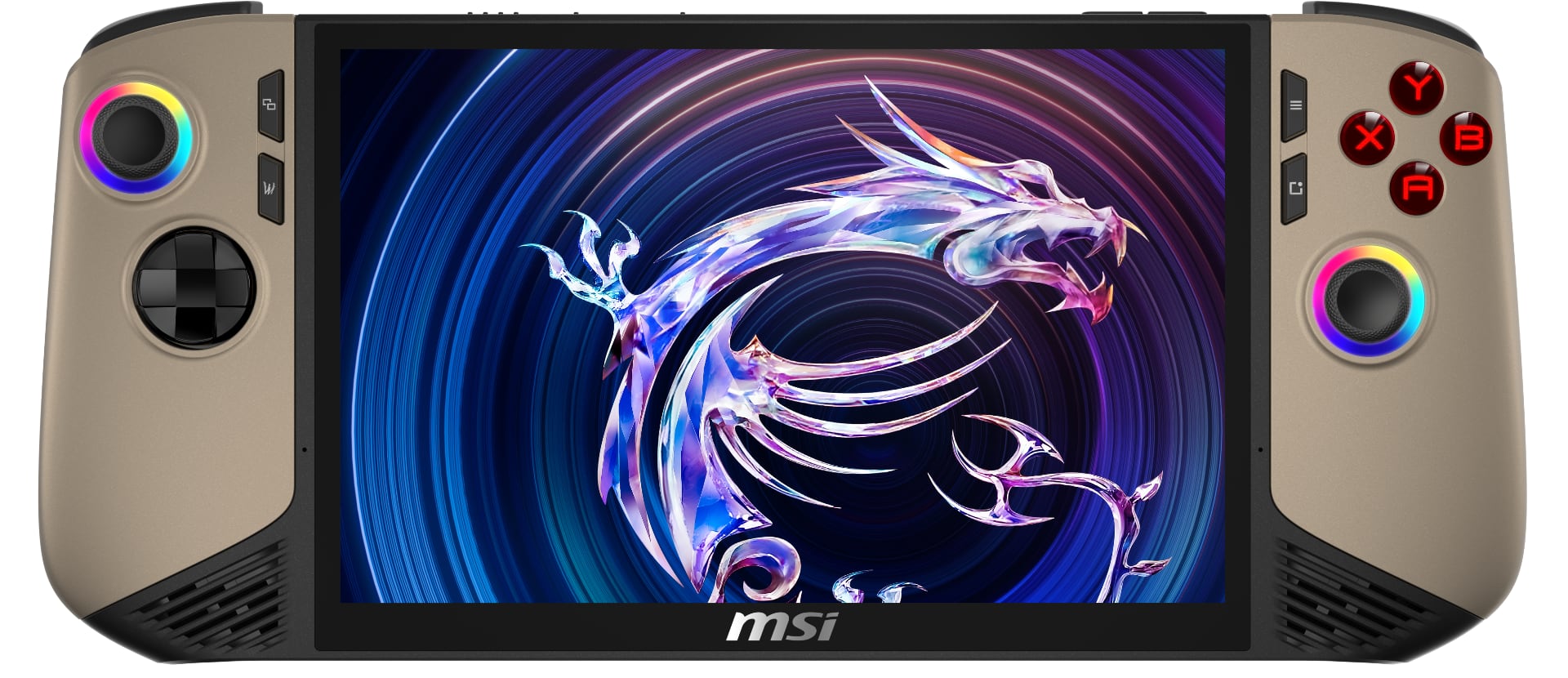 Buitenkant van MSI Claw 8 AI+ Buitenkant van MSI Claw 8 AI+