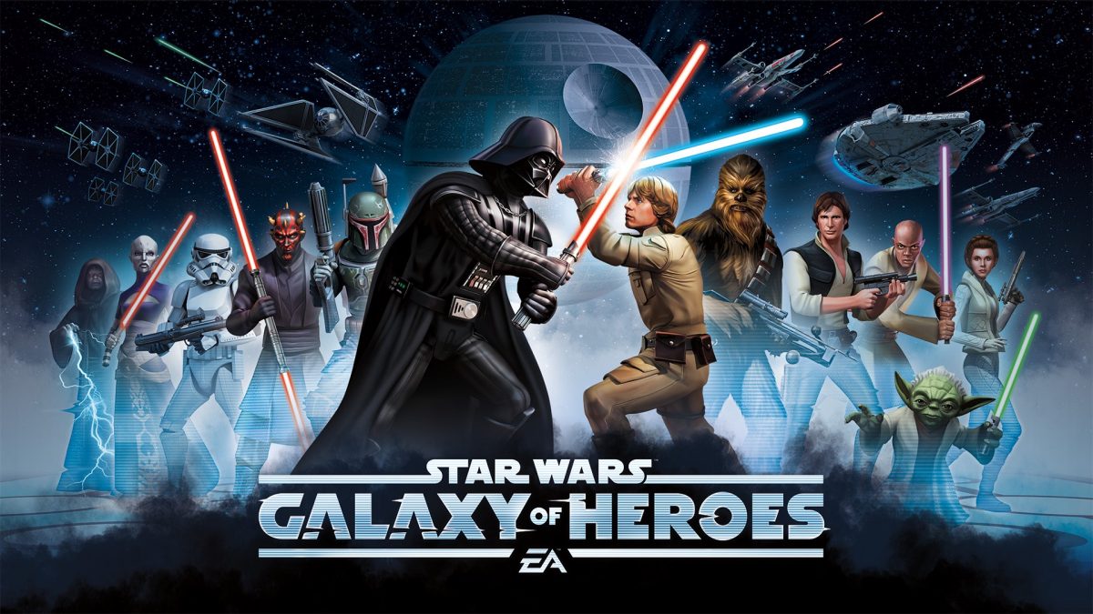 Electronic Arts heeft de pc-versie aangekondigd van de populaire mobiele game Star Wars: Galaxy of Heroes Electronic Arts heeft de pc-versie aangekondigd van de populaire mobiele game Star Wars: Galaxy of Heroes