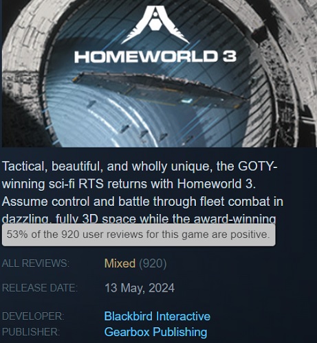 En dit is het spel waar je 20 jaar op hebt gewacht? Gamers bekritiseerden Homeworld 3 vanwege het saaie plot en de te simpele gameplay-2 En dit is het spel waar je 20 jaar op hebt gewacht? Gamers bekritiseerden Homeworld 3 vanwege het saaie plot en de te simpele gameplay-2