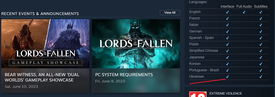 Ambitieuze actie-RPG Lords of the Fallen krijgt Oekraïense tekstlokalisatie-2 Ambitieuze actie-RPG Lords of the Fallen krijgt Oekraïense tekstlokalisatie-2