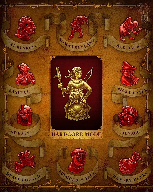 Negatieve perks in hardcore modus Kingdom Come: Visualisatie negatieve perks van Deliverance 2