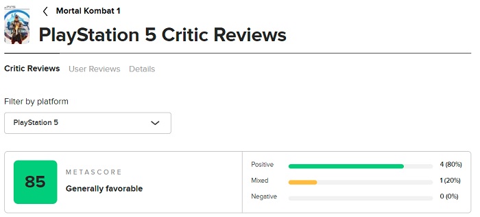 Een van de beste vechtgames in de geschiedenis van videogames! De critici zijn zeer lovend over Mortal Kombat 1-3